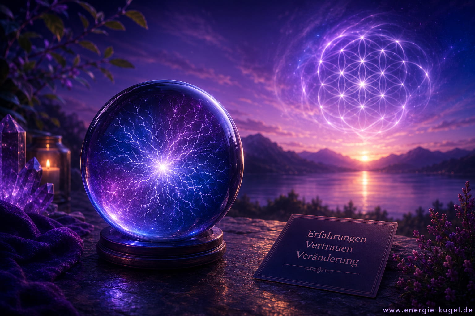 Licht-Energie-Kugel in mystischer Landschaft – Erfahrungen und Referenzen