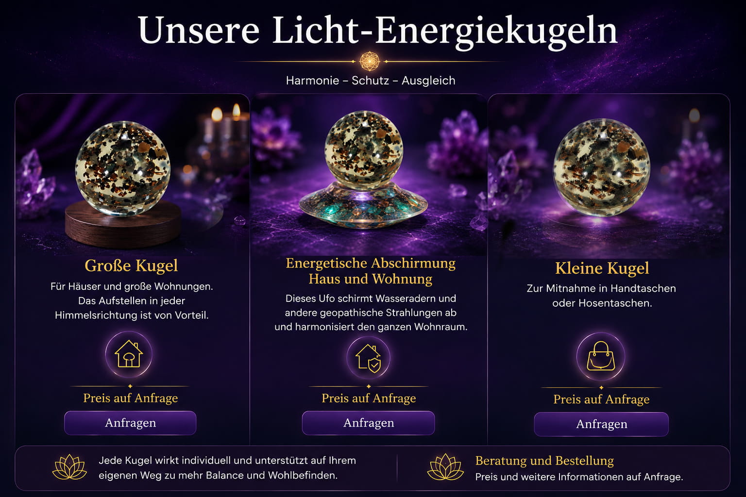 Produkte - energetische Abschirmung - Energie-Kugel